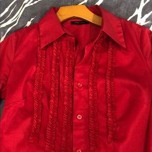 RED BCBG BLOUSE